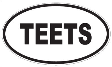 TEETS - Oval Sticker