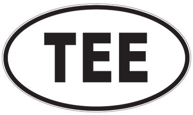 TEE - 3 Letter Initials Oval Magnet