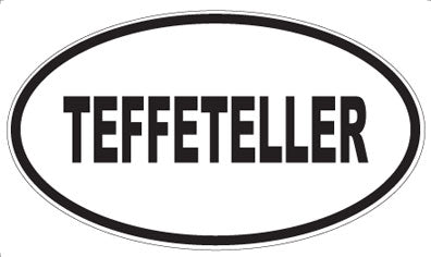 TEFFETELLER - Oval Sticker