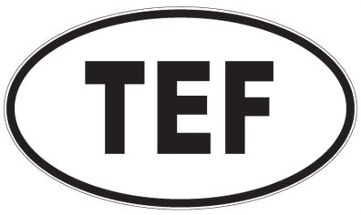 TEF - 3 Letter Initials Oval Magnet
