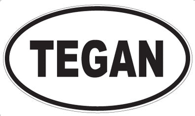 TEGAN - Oval Sticker