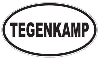 TEGENKAMP - Oval Sticker