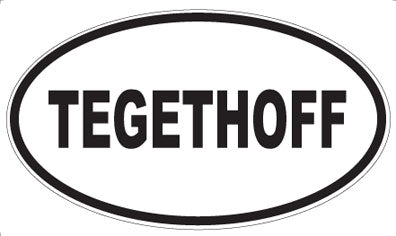 TEGETHOFF - Oval Sticker