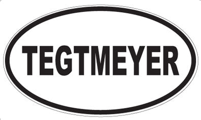 TEGTMEYER - Oval Sticker