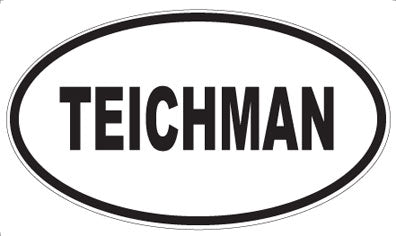 TEICHMAN - Oval Sticker