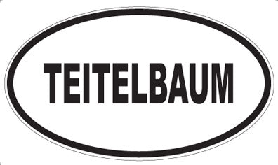 TEITELBAUM - Oval Sticker