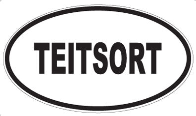 TEITSORT - Oval Sticker