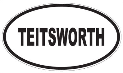 TEITSWORTH - Oval Sticker