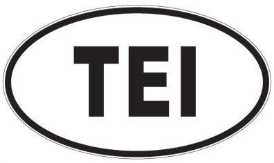 TEI - 3 Letter Initials Oval Magnet