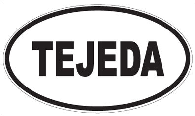 TEJEDA - Oval Sticker