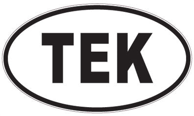 TEK - 3 Letter Initials Oval Magnet