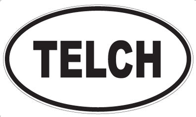 TELCH - Oval Sticker