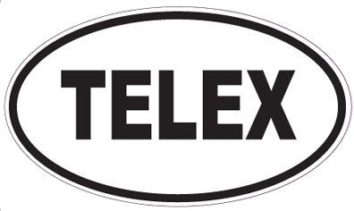 TELEX - Oval Sticker