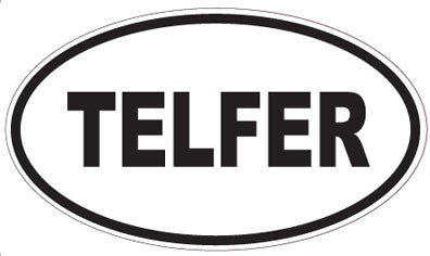 TELFER - Oval Sticker