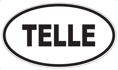 TELLE - Oval Sticker