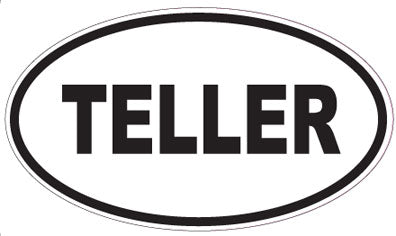 TELLER - Oval Sticker