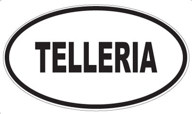 TELLERIA - Oval Sticker