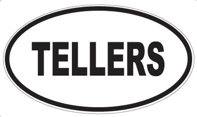 TELLERS - Oval Sticker