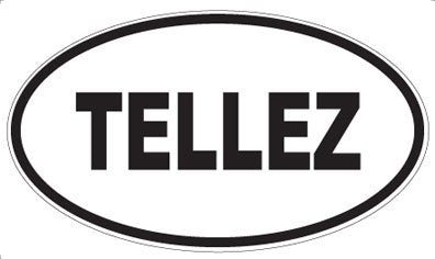 TELLEZ - Oval Sticker