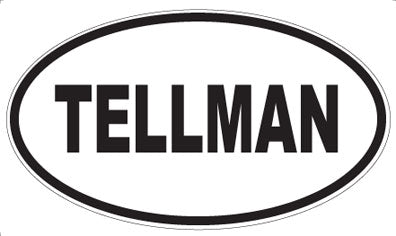 TELLMAN - Oval Sticker