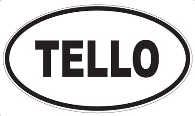TELLO - Oval Sticker