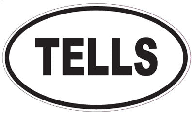 TELLS - Oval Magnet