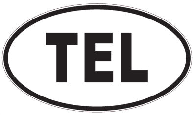 TEL - 3 Letter Initials Oval Magnet