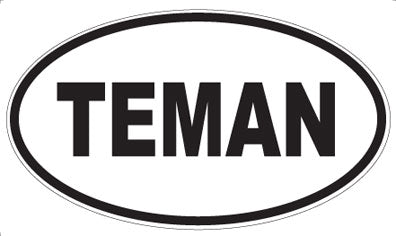 TEMAN - Oval Sticker