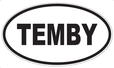 TEMBY - Oval Sticker