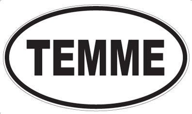 TEMME - Oval Sticker