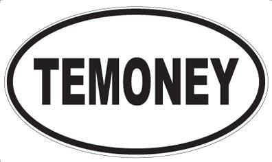TEMONEY - Oval Sticker
