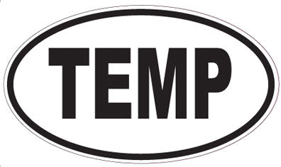 TEMP - Oval Sticker