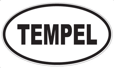 TEMPEL - Oval Sticker