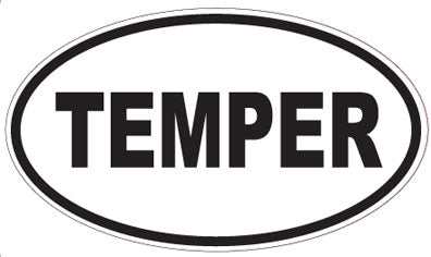 TEMPER - Oval Sticker