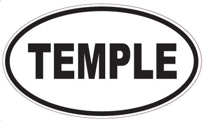 TEMPLE - Oval Sticker
