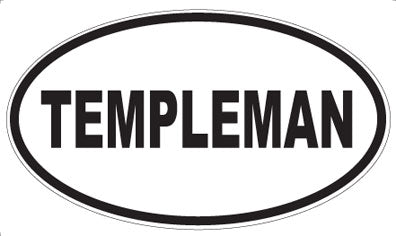 TEMPLEMAN - Oval Sticker