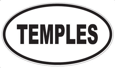TEMPLES - Oval Sticker