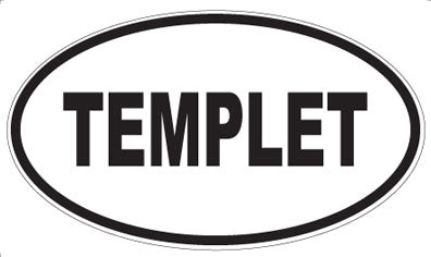 TEMPLET - Oval Sticker