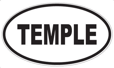 TEMPLE - Oval Magnet