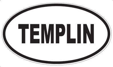 TEMPLIN - Oval Sticker
