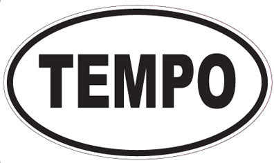 TEMPO - Oval Sticker