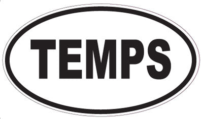 TEMPS - Oval Sticker