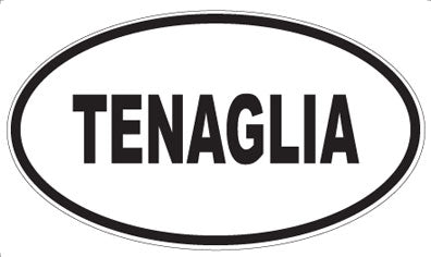 TENAGLIA - Oval Sticker