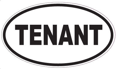 TENANT - Oval Sticker