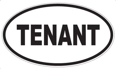 TENANT - Oval Magnet