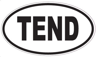 TEND - Oval Sticker