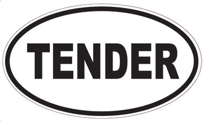 TENDER - Oval Sticker