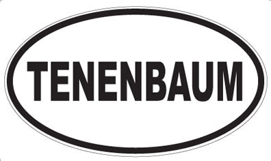TENENBAUM - Oval Sticker
