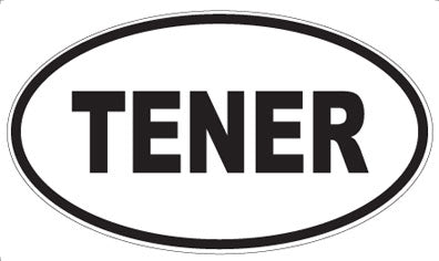 TENER - Oval Sticker