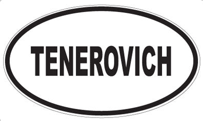 TENEROVICH - Oval Sticker